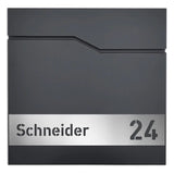 Briefkasten B7 personalisiert mit Edelstahl-Schild - GÜRTLER.shop