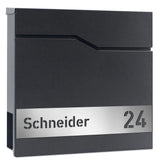 Briefkasten B7 personalisiert mit Edelstahl-Schild - GÜRTLER.shop