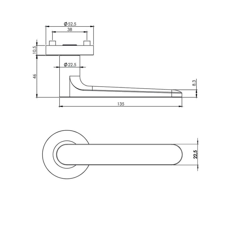 Drückergarnitur AVUS Soft2Touch Graphitschwarz - GÜRTLER.shop