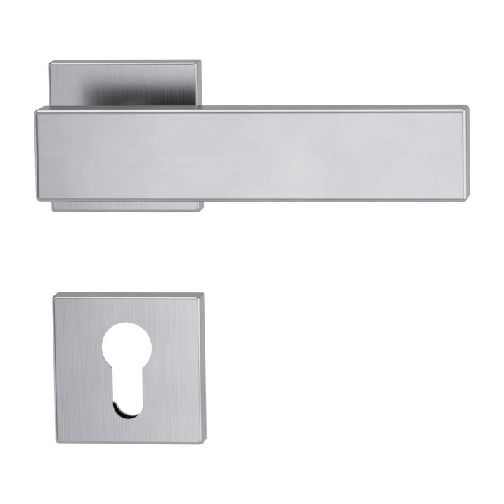 Drückergarnitur CARLA Square Edelstahl matt - GÜRTLER.shop
