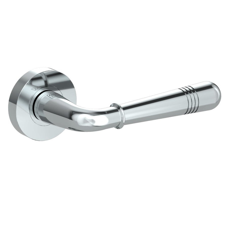 Drückergarnitur FABIA Rundrosette, Chrom - GÜRTLER.shop