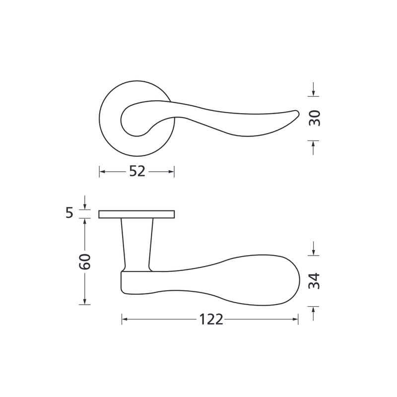 Drückergarnitur Formspiele 8020 R, Chrom - GÜRTLER.shop