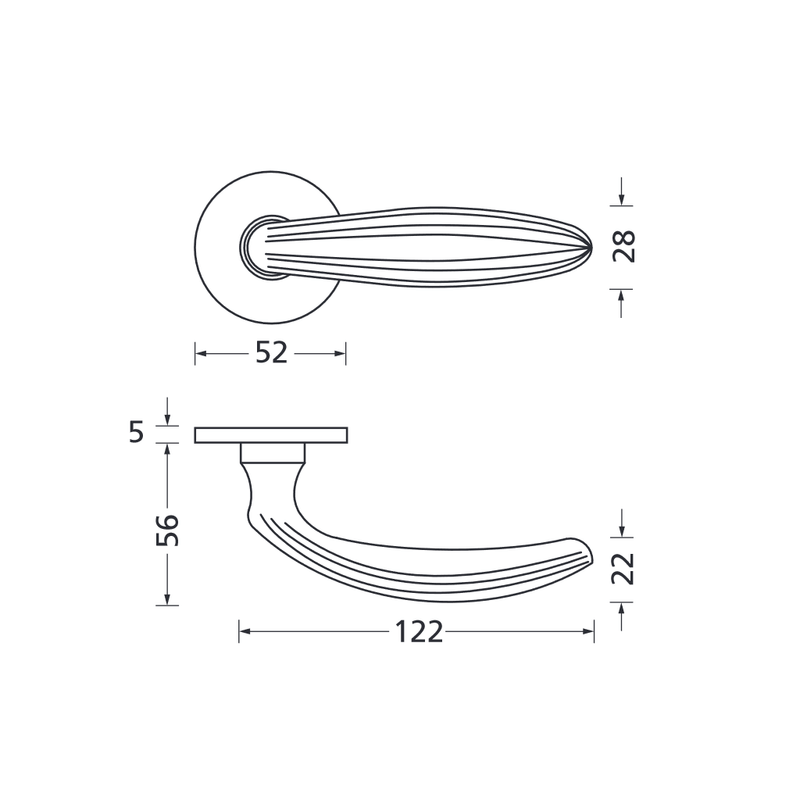 Drückergarnitur Formspiele 8030 R, Messing poliert - GÜRTLER.shop