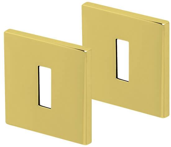 Drückergarnitur Formspiele 8044 Quadrat, Messing poliert - GÜRTLER.shop