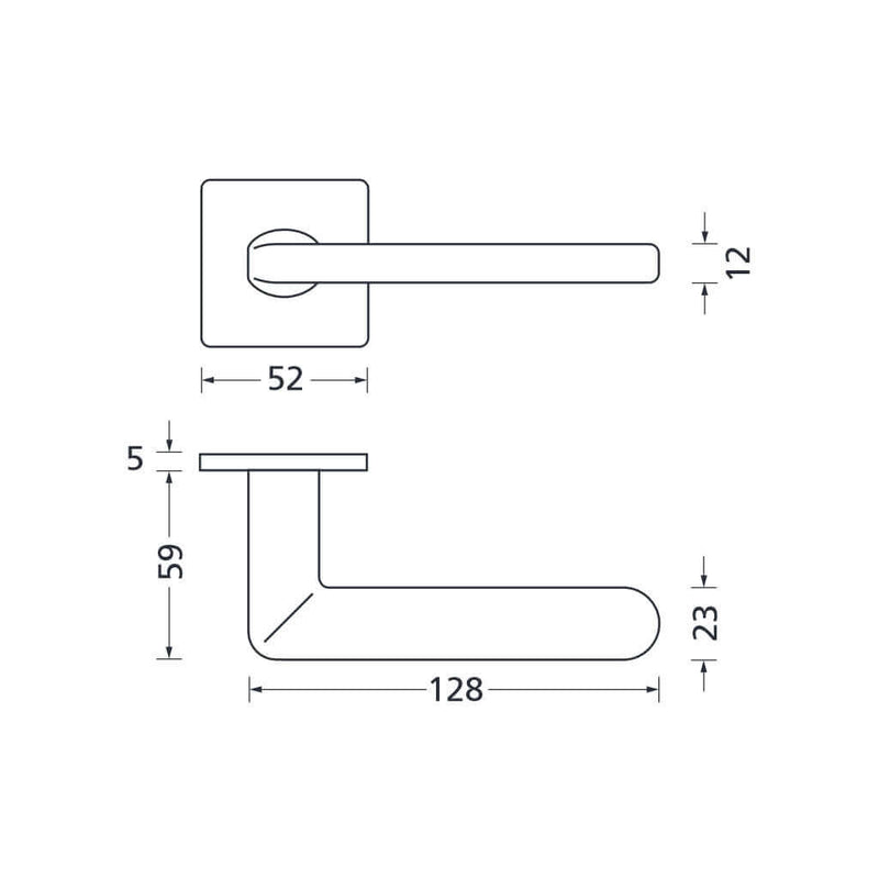 Drückergarnitur Formspiele 8050 Quadrat, Nickel satin - GÜRTLER.shop