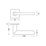 Drückergarnitur Formspiele 8050 Quadrat, Titanium matt - GÜRTLER.shop