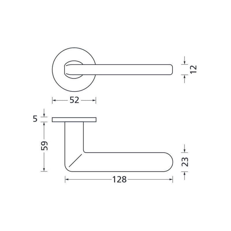 Drückergarnitur Formspiele 8050 R, Black satin - GÜRTLER.shop