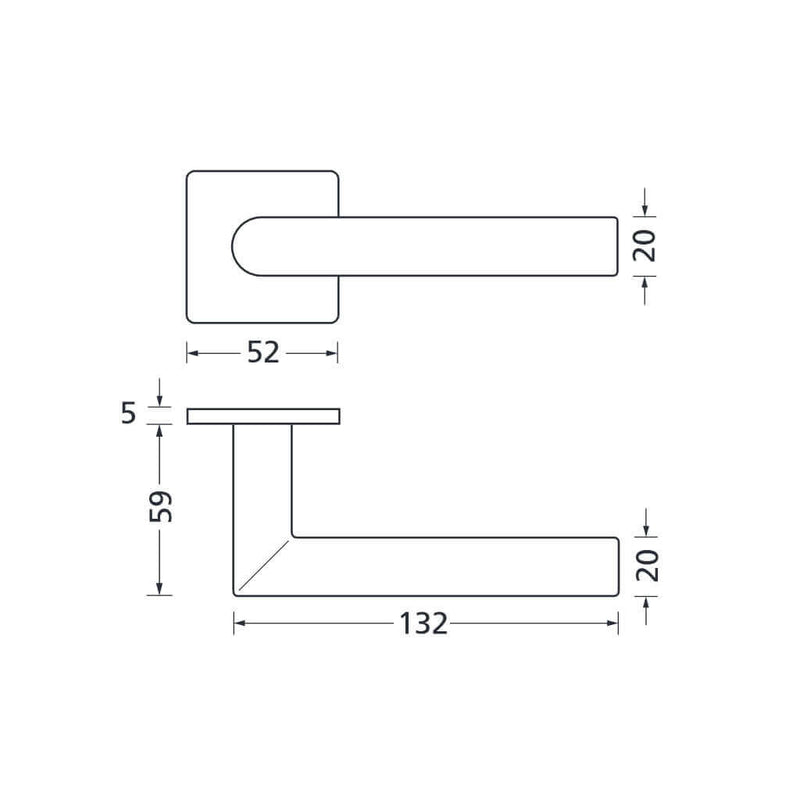 Drückergarnitur Formspiele 8106 Quadrat, Black satin - GÜRTLER.shop