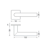 Drückergarnitur Formspiele 8106 Quadrat, Black satin - GÜRTLER.shop