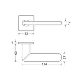 Drückergarnitur Formspiele 8106 Quadrat, Titanium matt - GÜRTLER.shop