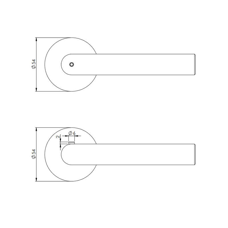 Drückergarnitur LUCIA PIATTA S smart2lock 2.0, Graphitschwarz - GÜRTLER.shop