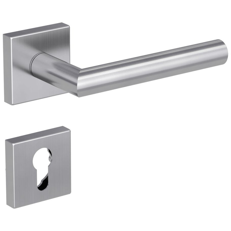 Drückergarnitur LUCIA SQUARE, Edelstahl matt - GÜRTLER.shop