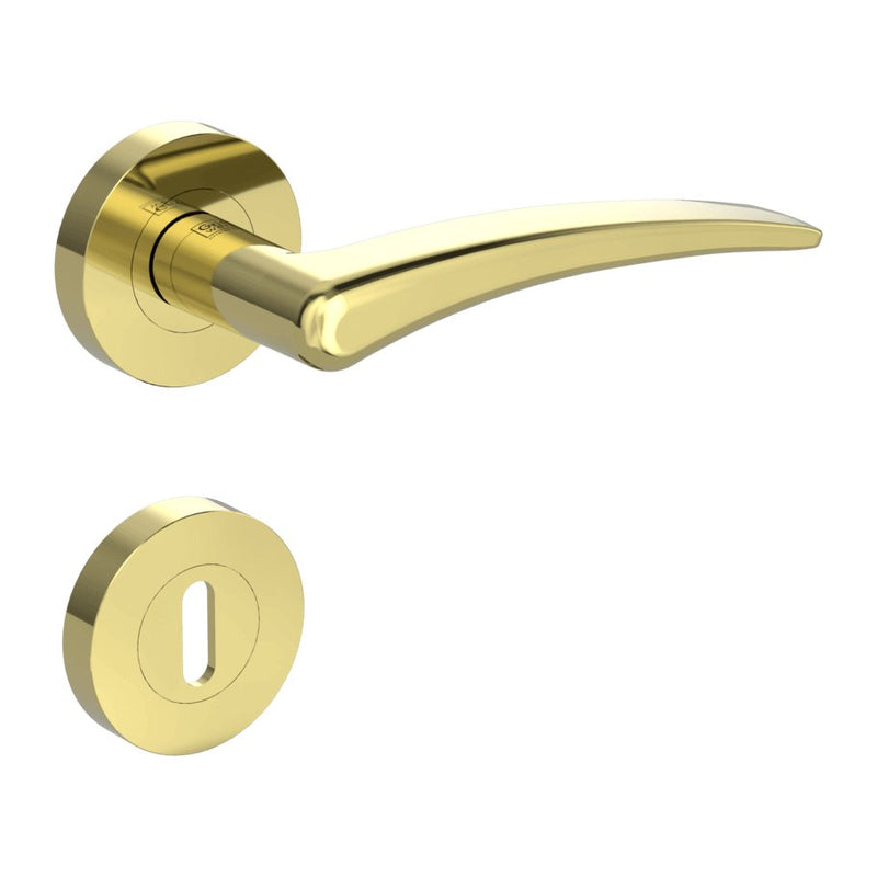 Drückergarnitur MARISA, Messing-Optik - GÜRTLER.shop