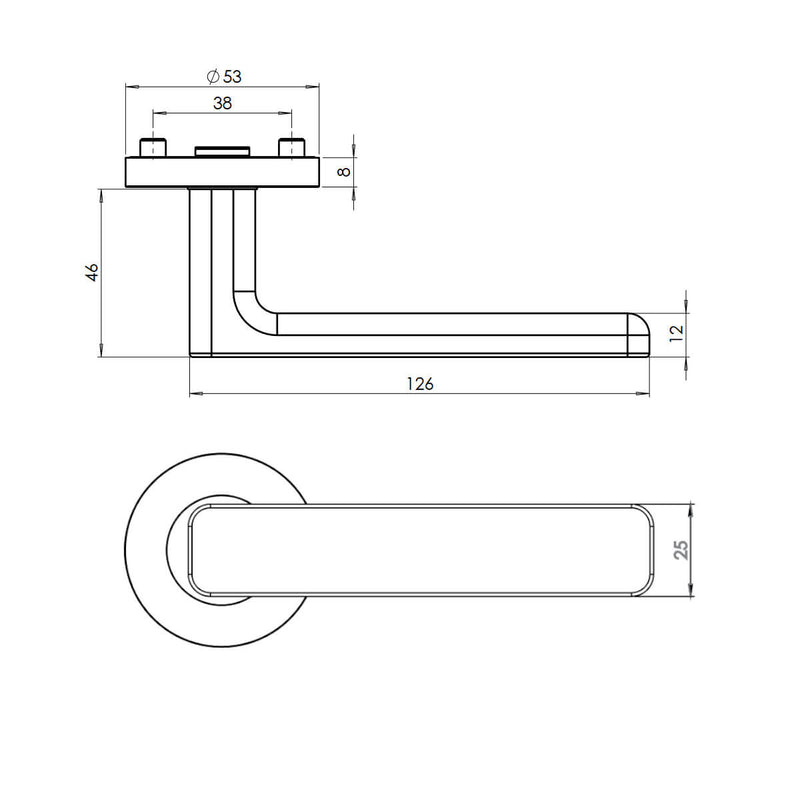 Drückergarnitur MINIMAL MODERN, Graphitschwarz - GÜRTLER.shop