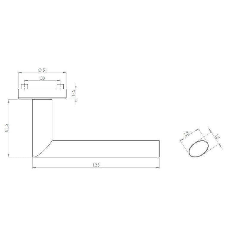 Drückergarnitur OVIDA QUATTRO, Edelstahl matt - GÜRTLER.shop