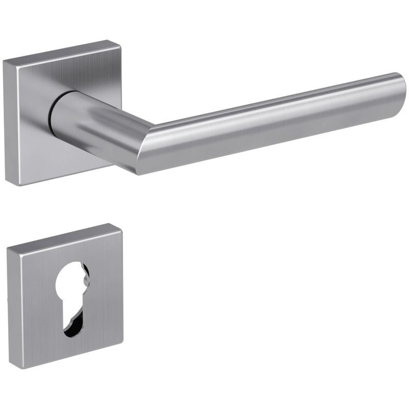 Drückergarnitur OVIDA QUATTRO, Edelstahl matt - GÜRTLER.shop
