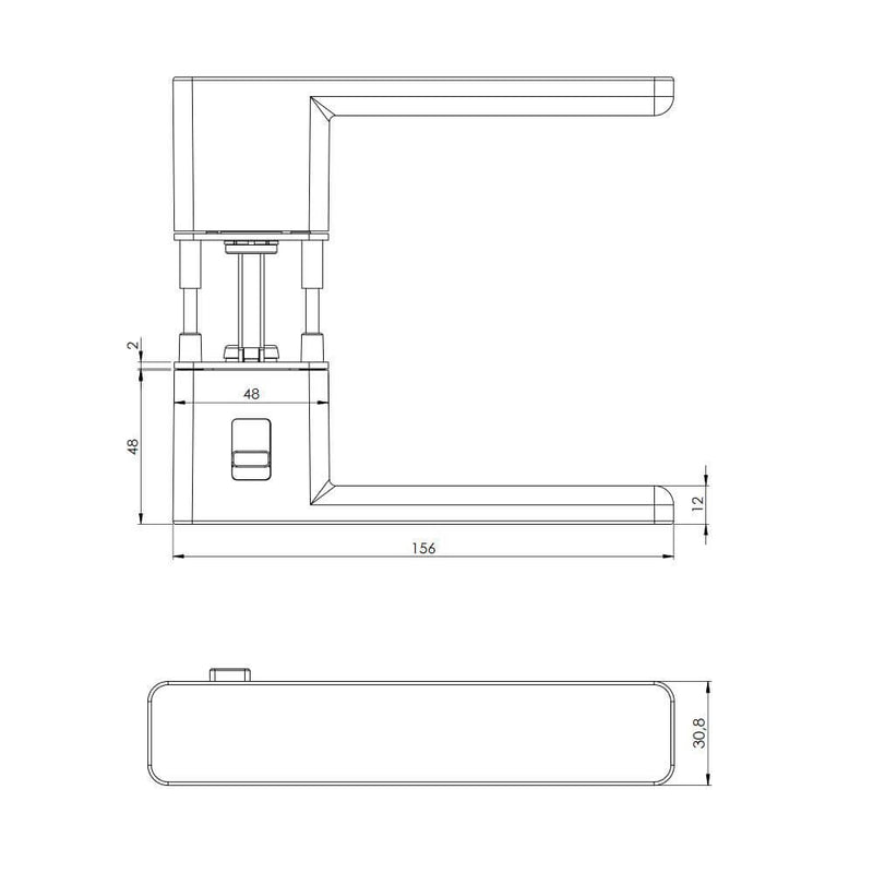 Drückergarnitur R8 ONE soft2touch smart2lock, Graphitschwarz - GÜRTLER.shop