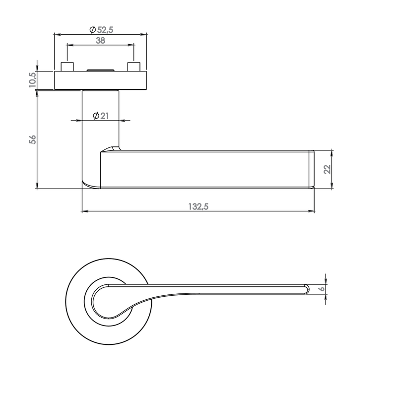 LIGHT design Graphitschwarz LEAF Drückergarnitur sieger