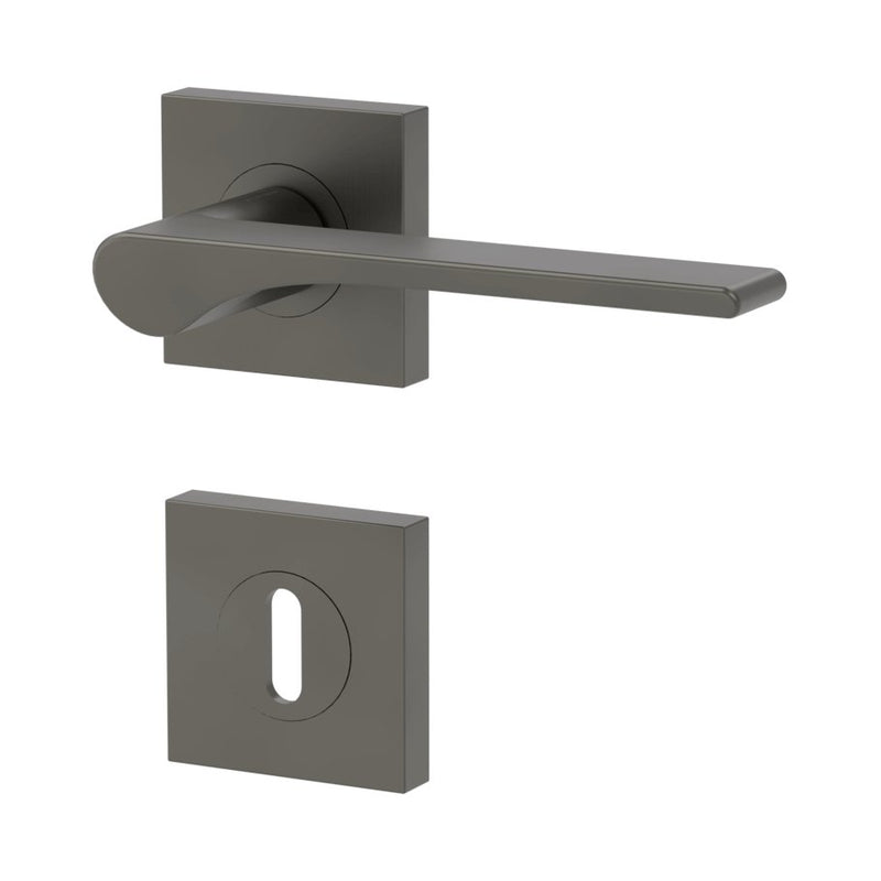 Drückergarnitur sieger design LEAF LIGHT Quadrat Kaschmirgrau - GÜRTLER.shop