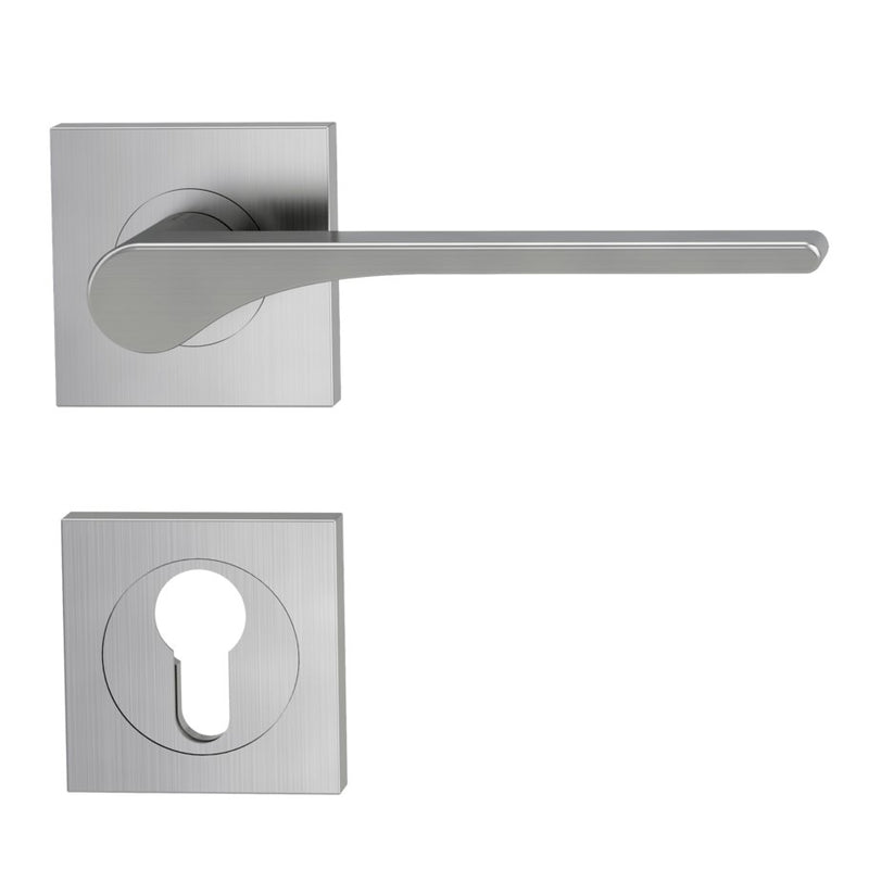 Drückergarnitur sieger design LEAF LIGHT Quadrat Samtgrau - GÜRTLER.shop