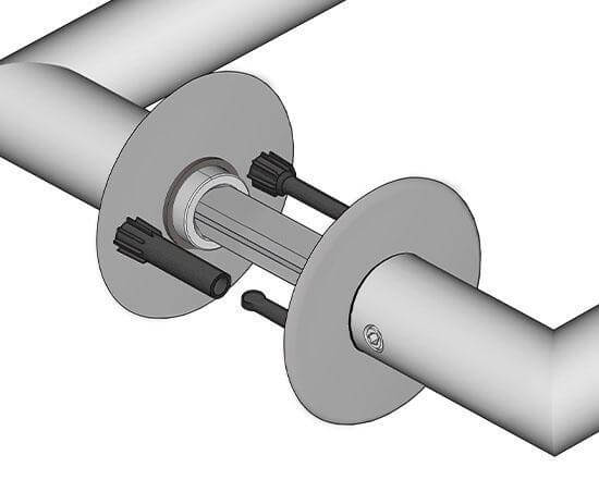 Drückerrosette SCOOP Pullbloc® flächenbündig, Edelstahl matt - GÜRTLER.shop