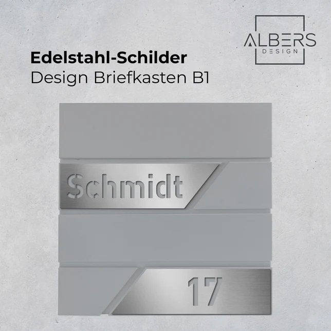 Ersatzschild für AlbersDesign Briefkasten B1 - GÜRTLER.shop