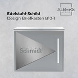 Ersatzschild für AlbersDesign Briefkasten B10-1 - GÜRTLER.shop