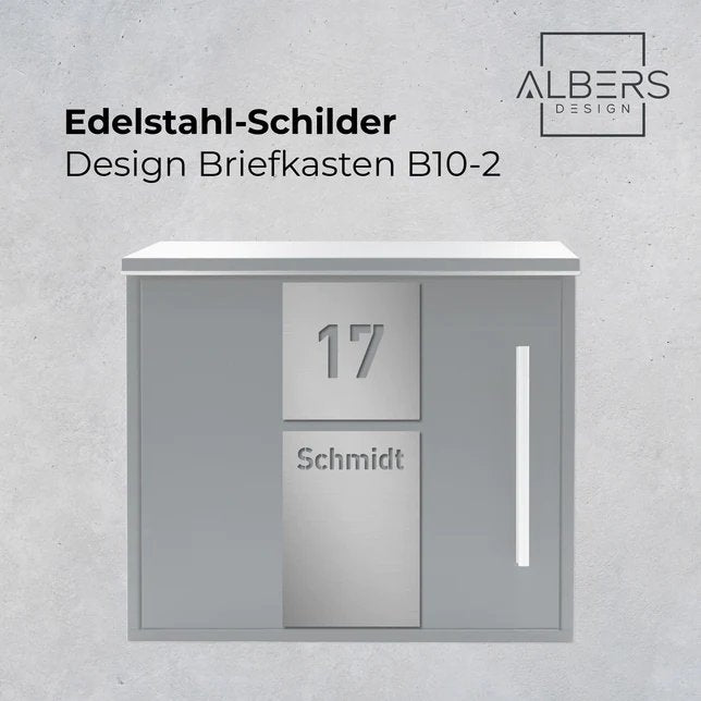 Ersatzschild für AlbersDesign Briefkasten B10-2 + B11 - GÜRTLER.shop