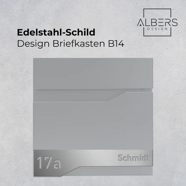 Ersatzschild für AlbersDesign Briefkasten B14 - GÜRTLER.shop