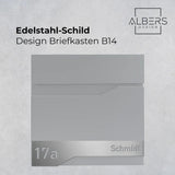 Ersatzschild für AlbersDesign Briefkasten B14 - GÜRTLER.shop