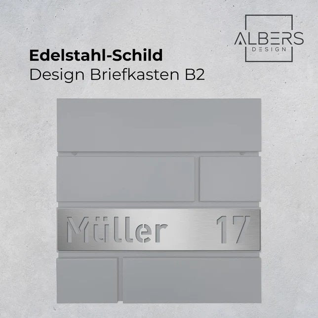 Ersatzschild für AlbersDesign Briefkasten B2 - GÜRTLER.shop