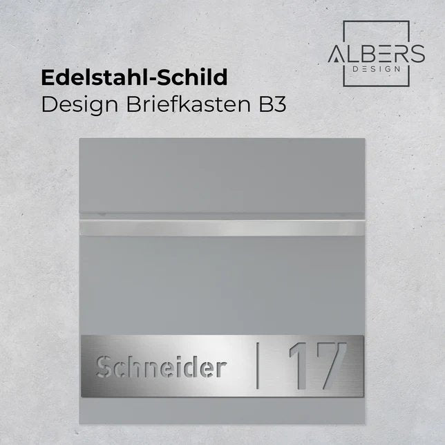 Ersatzschild für AlbersDesign Briefkasten B3 - GÜRTLER.shop