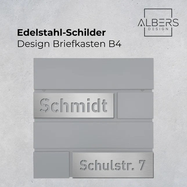 Ersatzschild für AlbersDesign Briefkasten B4 - GÜRTLER.shop