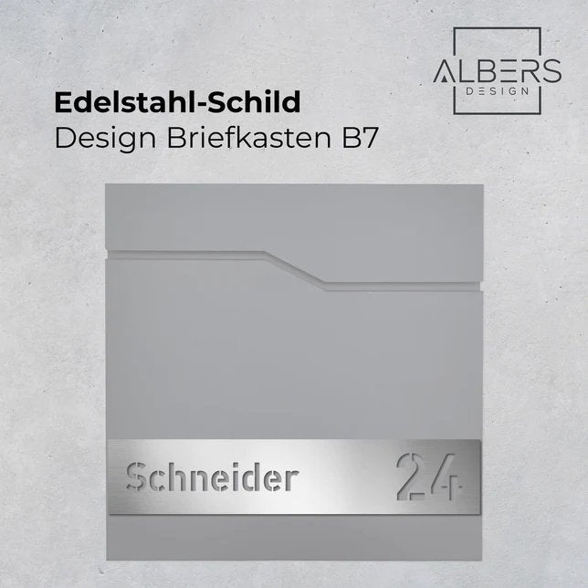 Ersatzschild für AlbersDesign Briefkasten B7 - GÜRTLER.shop