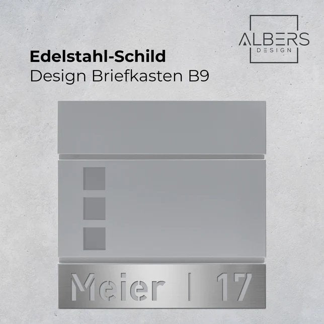 Ersatzschild für AlbersDesign Briefkasten B9 - GÜRTLER.shop