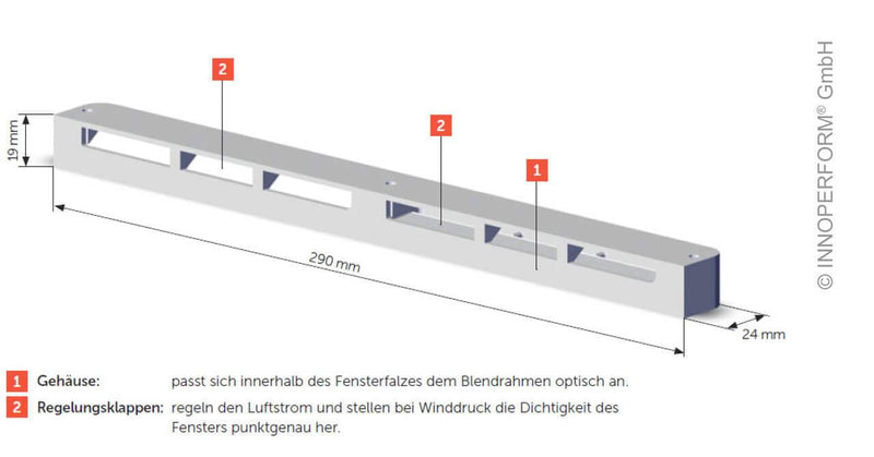 Flügelfalzlüfter Arimeo Classic T für Holzfenster (1 Paar) - GÜRTLER.shop
