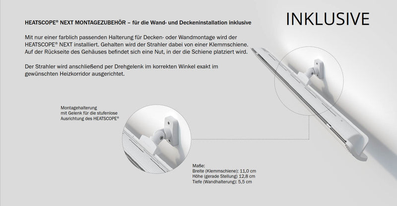 Heizstrahler HEATSCOPE® NEXT 3000W White / Weiß - GÜRTLER.shop