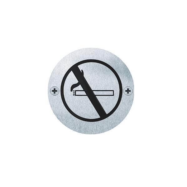 Hinweisschild "Rauchen verboten", 150mm, Edelstahl matt - GÜRTLER.shop