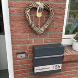 personalisierbare Klingel K1 in Edelstahl und pulverbeschichteter Trendfarbe