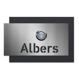 personalisierbare Klingel K5 in Edelstahl und pulverbeschichteter Trendfarbe