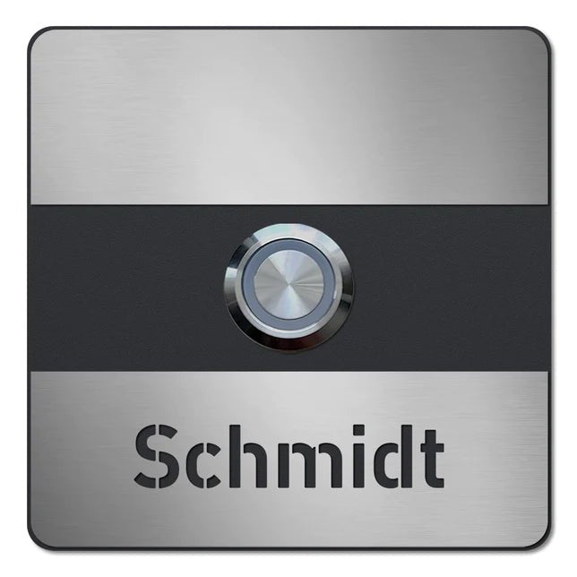 Klingel K8 in Edelstahl, 3D-Effekt, Anthrazit RAL7016 - GÜRTLER.shop