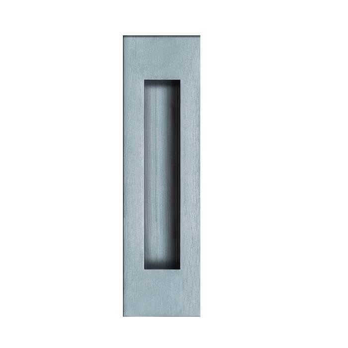 Schiebetürmuschel eckig, offen, 47x160mm, Edelstahl matt - GÜRTLER.shop