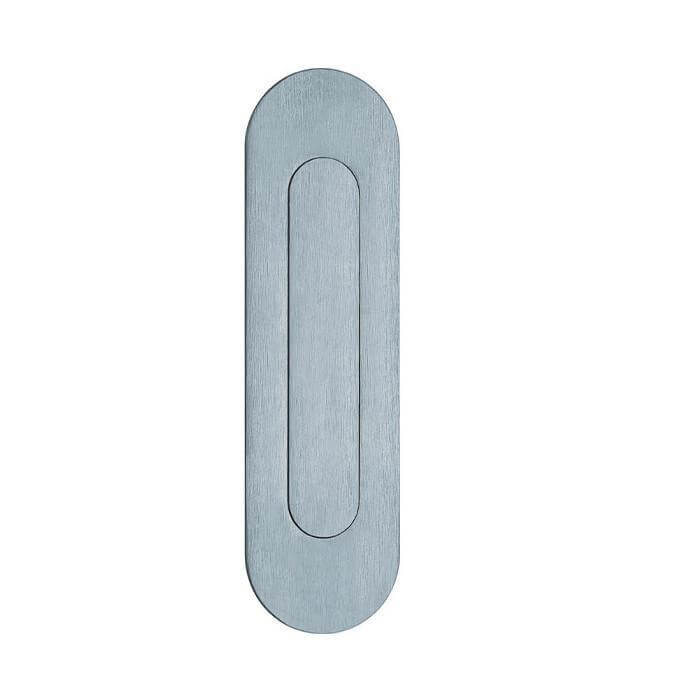 Schiebetürmuschel oval, geschlossen, 47x160mm, Edelstahl matt - GÜRTLER.shop