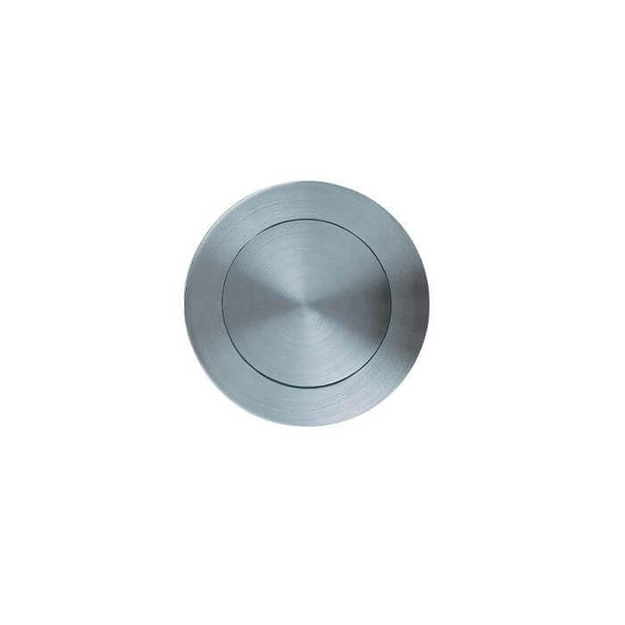 Schiebetürmuschel rund, geschlossen, 80mm, Edelstahl matt - GÜRTLER.shop