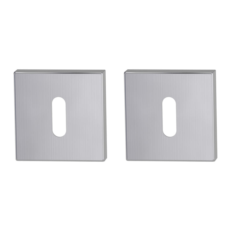 Schlüsselrosette GRIFFWERK QUADRAT (klipp) BB, Edelstahl poliert - GÜRTLER.shop