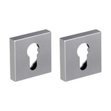 Schlüsselrosette GRIFFWERK QUADRAT (klipp) PZ, Edelstahl matt - GÜRTLER.shop