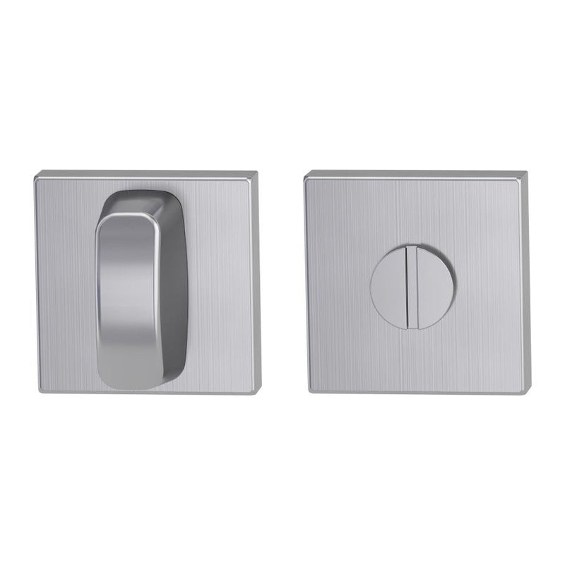Schlüsselrosette GRIFFWERK QUADRAT (klipp) WC, Edelstahl matt - GÜRTLER.shop