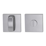Schlüsselrosette GRIFFWERK QUADRAT (klipp) WC, Edelstahl matt - GÜRTLER.shop