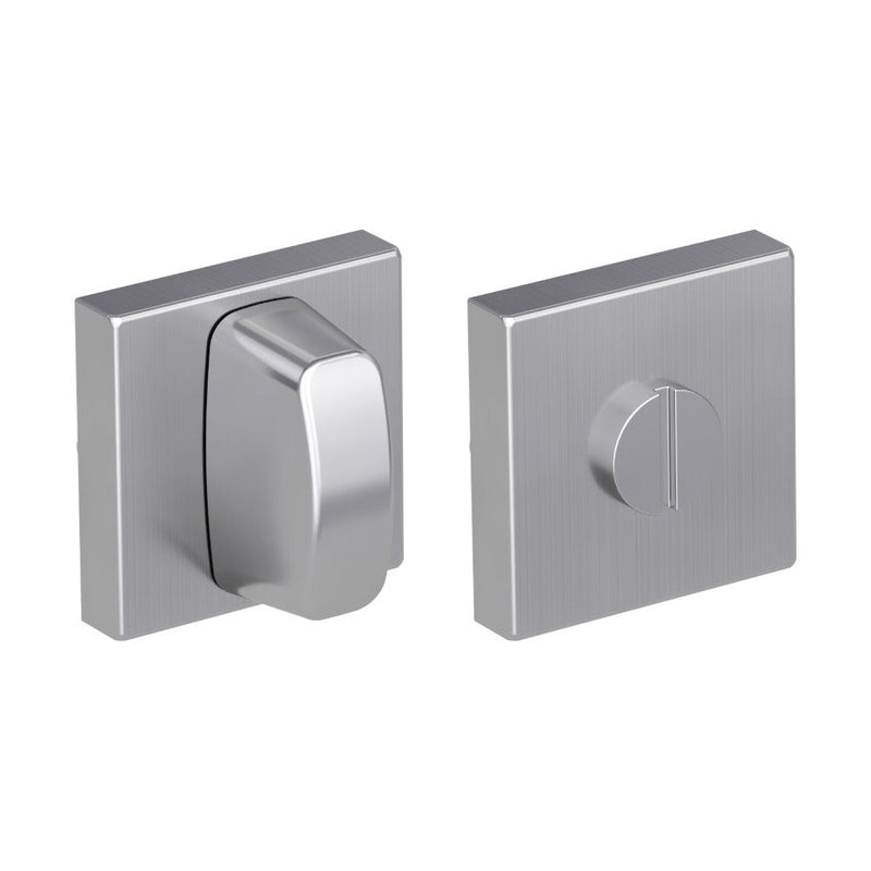 Schlüsselrosette GRIFFWERK QUADRAT (klipp) WC, Edelstahl matt - GÜRTLER.shop