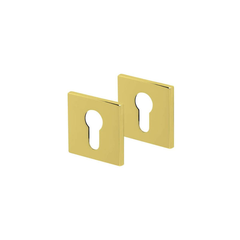 Schlüsselrosette SCOOP Formspiele® Quadrat, Messing poliert - GÜRTLER.shop